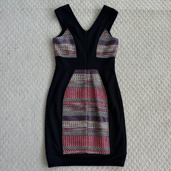 Yoana Baraschi Black Neon Tweed Sleeveless Sheath Dress 6 Y2K Artsy Designer - Picture 7 of 13